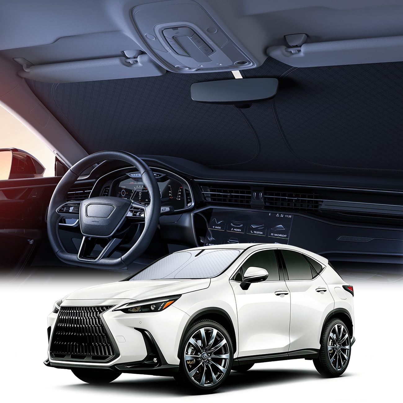 Amazon.co.jp: 【6層断熱素材】 Lamicall レクサス NX 20系 2代目 車
